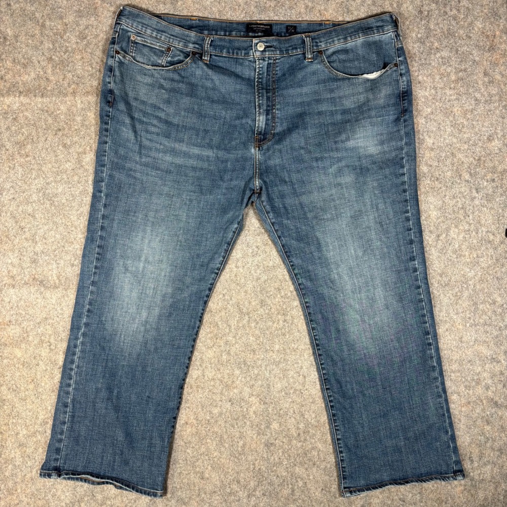 Lucky Brand 187 Relaxed Jeans Mens 50x30 (50x29 actual) Blue Medium Wash Denim